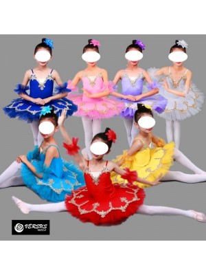 Vestito Tutù Saggio Danza Bambina Ragazza Girl 100-170 Ballet Tutu Dress DANC255